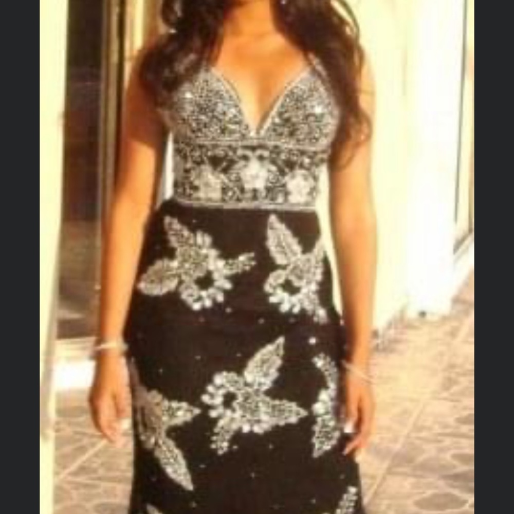 Black Sequins Dress